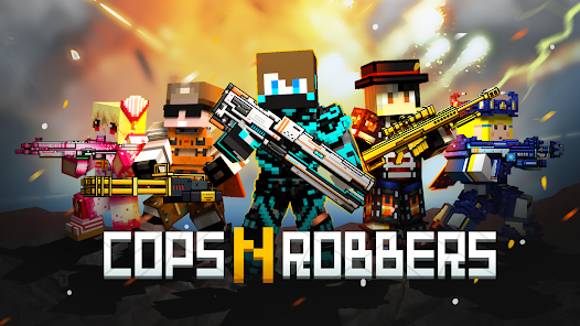 Cops N Robbers:Pixel Craft Gun